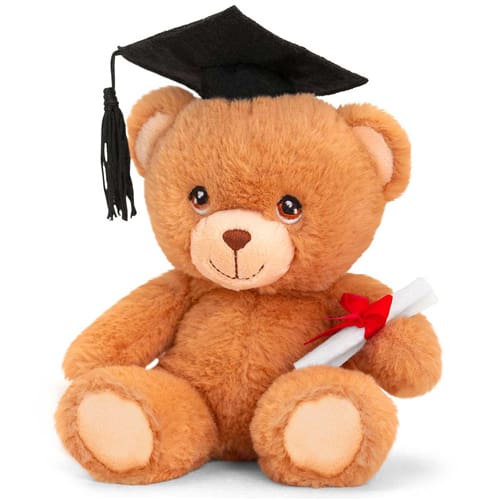 15cm Keeleco Graduation Bear - Soft Cuddle Friend
