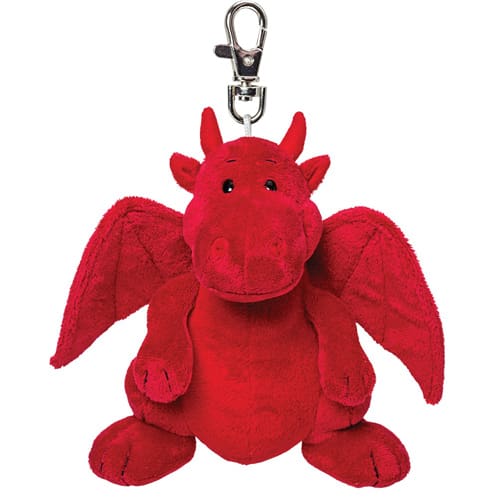 Sitting Red Dragon Keyring - Calm Cuddle Buddy